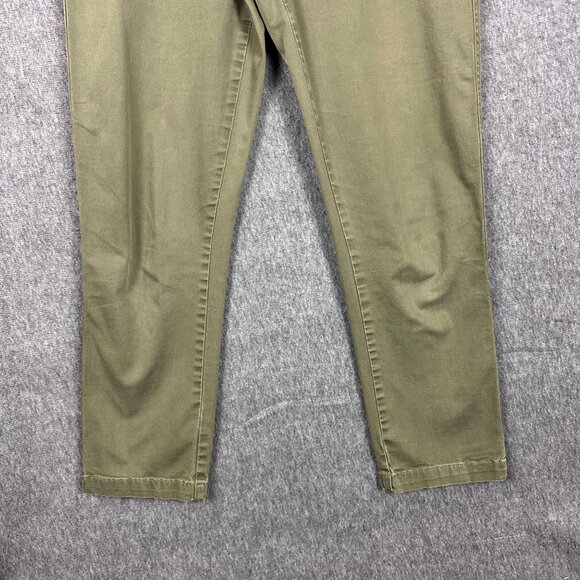 Current/Elliott Olive Green Ankle Pants Womens Size 28 Cotton Comfortable - Picture 5 of 14